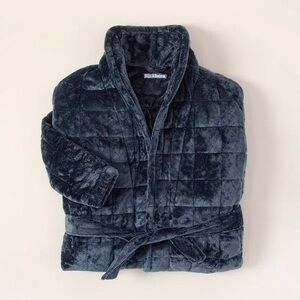 Thera Weighted Calming Navy Plush Robe